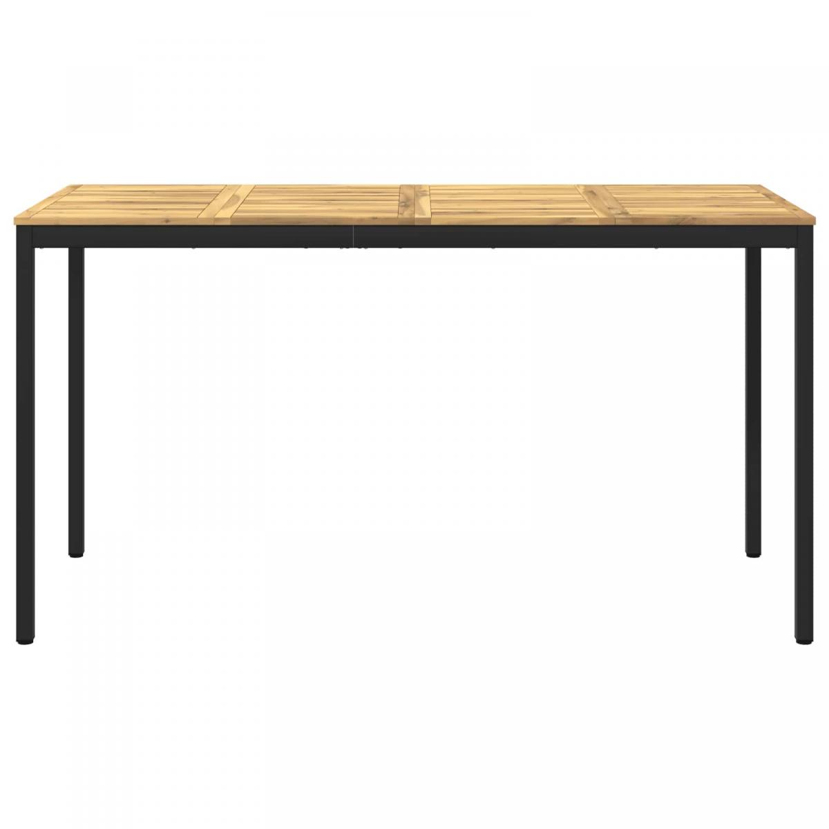 Mesa de Bar para Jardín Natural y negro 196 x 100,5 x 105 cm
