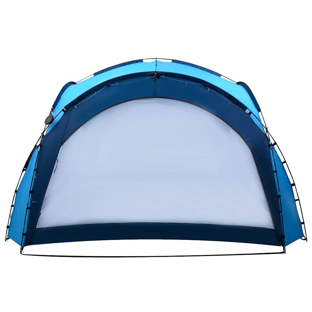 Carpa de fiesta con LED 4 paredes laterales verde 3,6x3,6x2,3 m