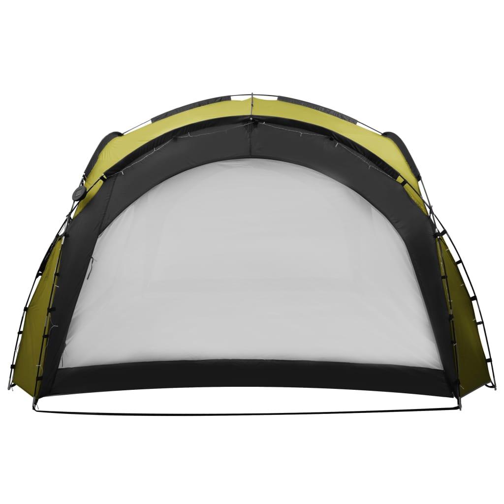 Carpa de fiesta con LED 4 paredes laterales verde 3,6x3,6x2,3 m