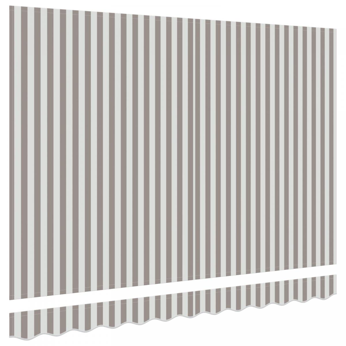 Tela de Repuesto para Toldos Gris claro y blanco. 281 x 245 cm