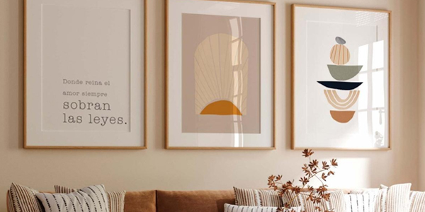 Transforma tus espacios láminas y cuadros baratos para  tu hogar