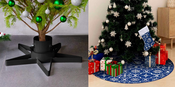 Faldas y soportes para el árbol de Navidad: decoración navideña