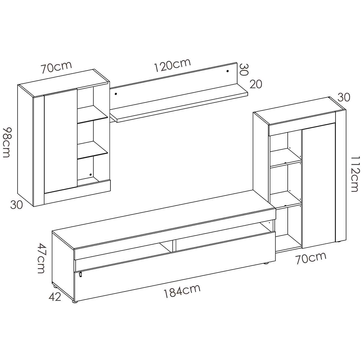 Mueble de salón OIKO