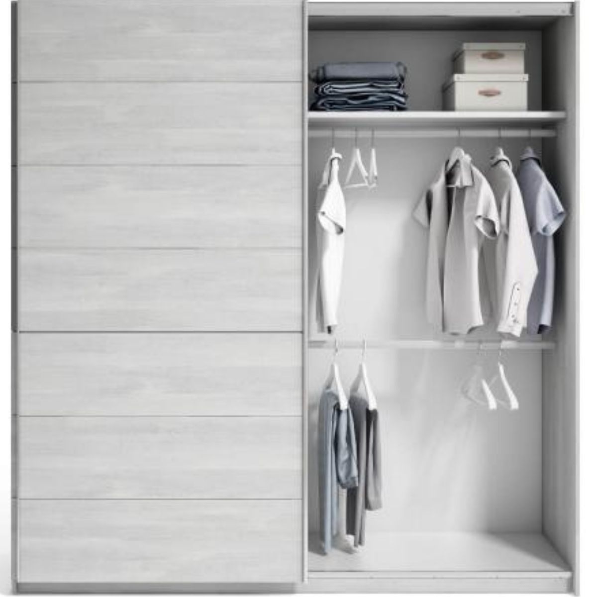 Armario de puertas correderas gris EMEROT