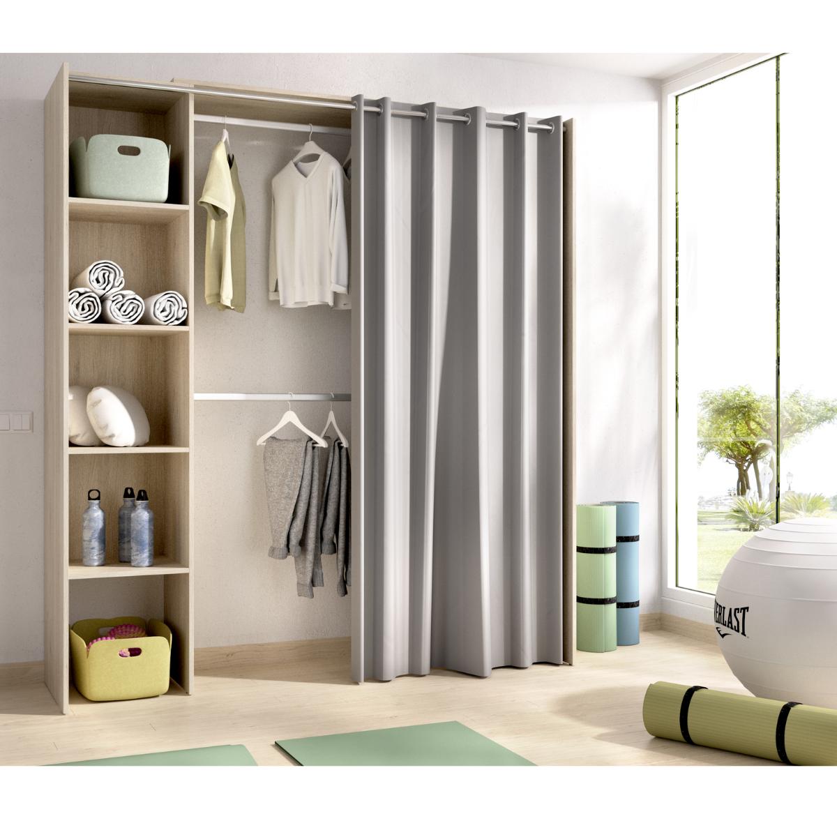 Vestidor con cortina 180 cm CLOT 104