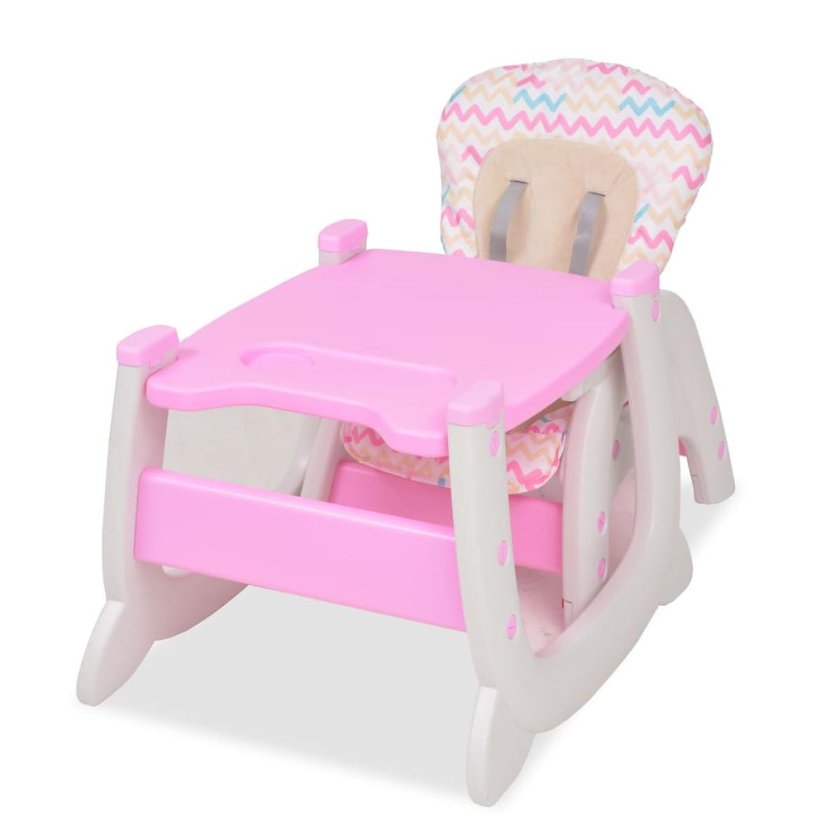 Trona convertible en mesa y silla para bebé MULTI gris, menta o rosa