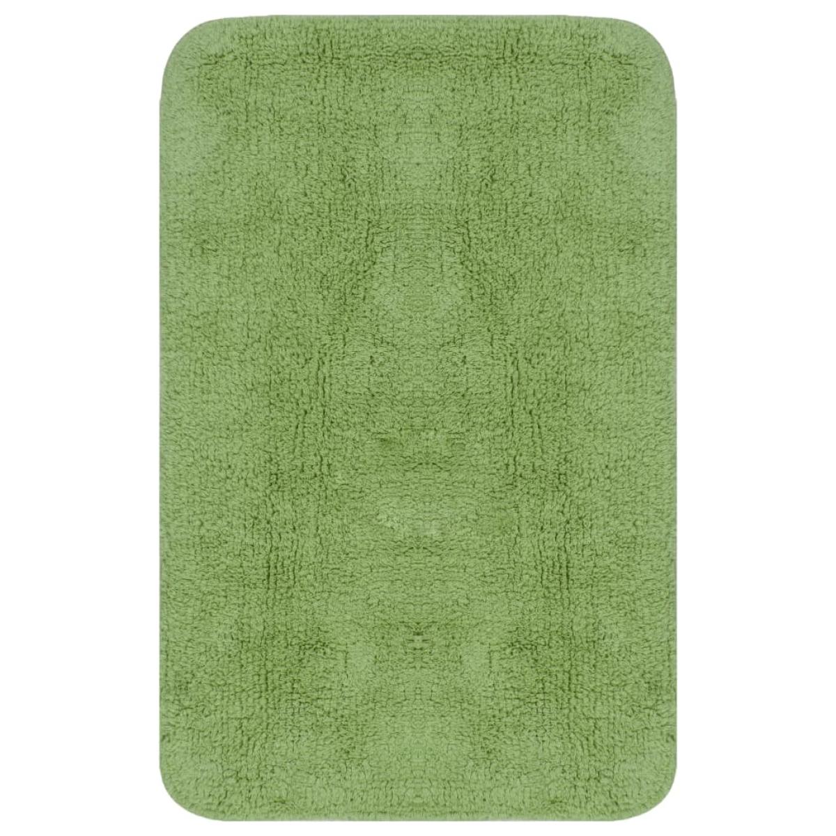 Conjunto de alfombrillas de baño de tela 2 piezas verde