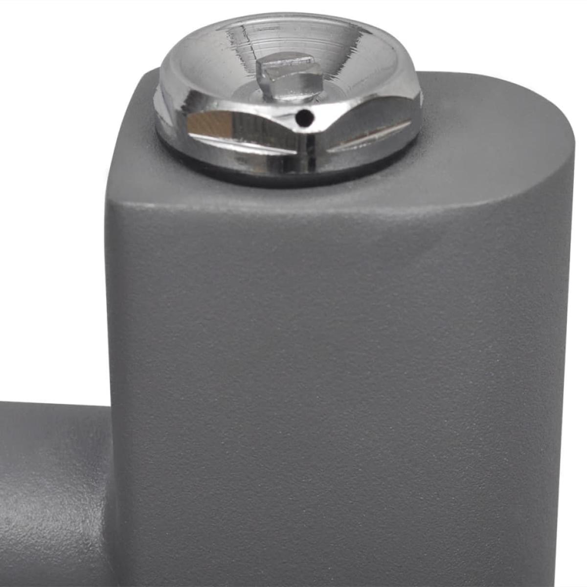 Radiador toallero de baño recto gris 48x48 