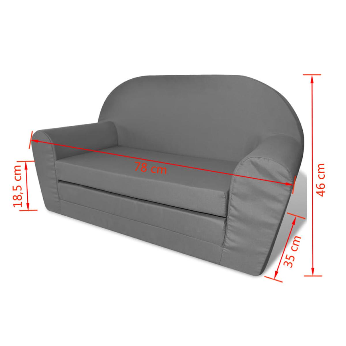 Sillón Flip-Out para niños color gris