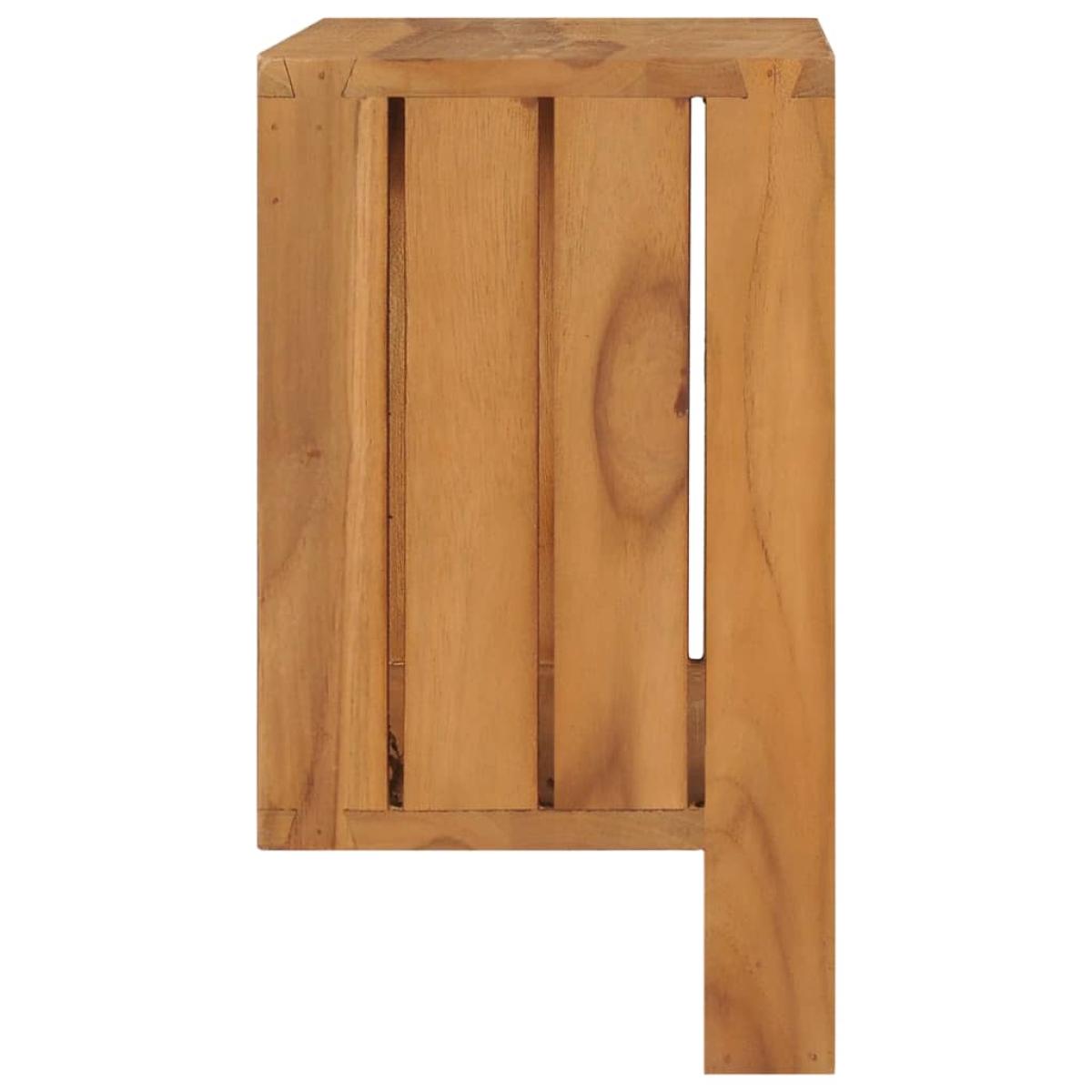 Toallero de pared de teca maciza 35x20x35 cm