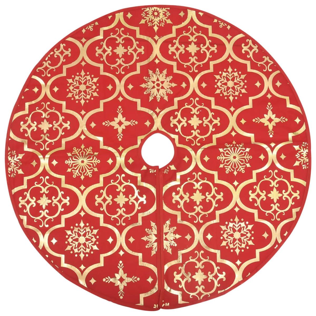 Falda del árbol de Navidad de lujo con calcetín tela roja 122cm