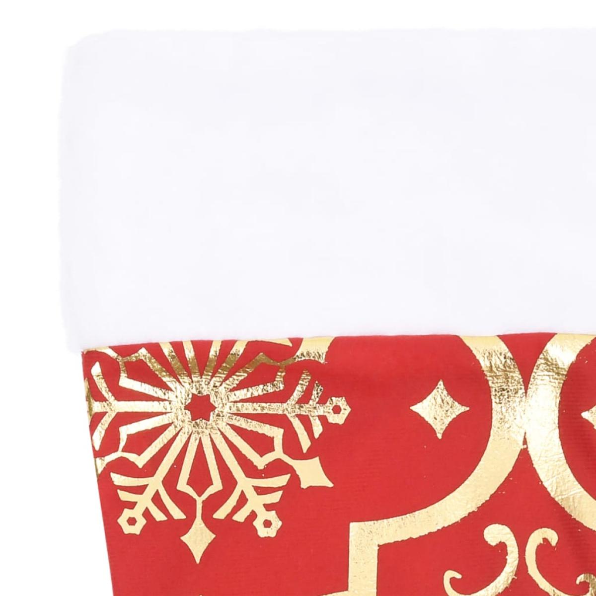 Falda del árbol de Navidad de lujo con calcetín tela roja 122cm