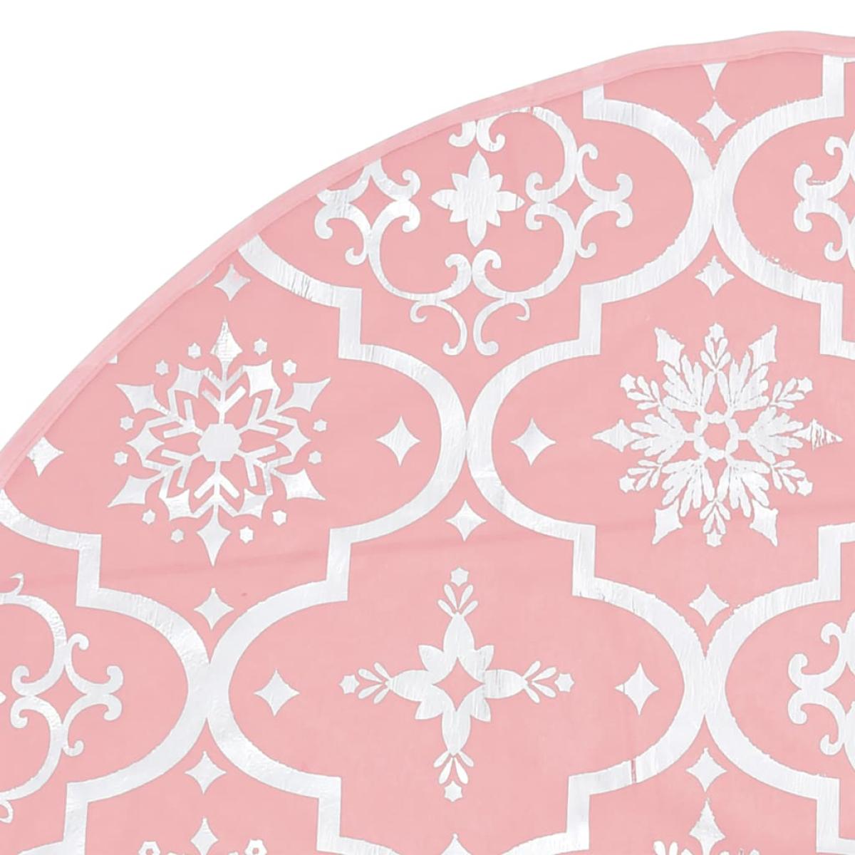 Falda del árbol de Navidad de lujo con calcetín tela rosa 122cm