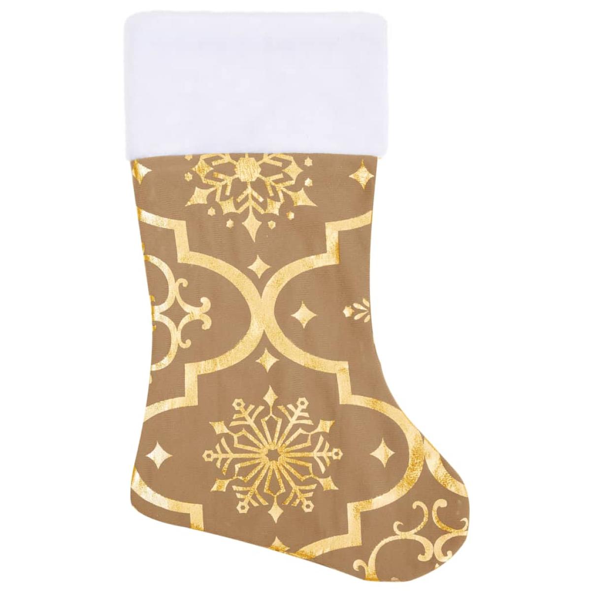 Falda del árbol de Navidad lujo y calcetín tela amarillo 122cm