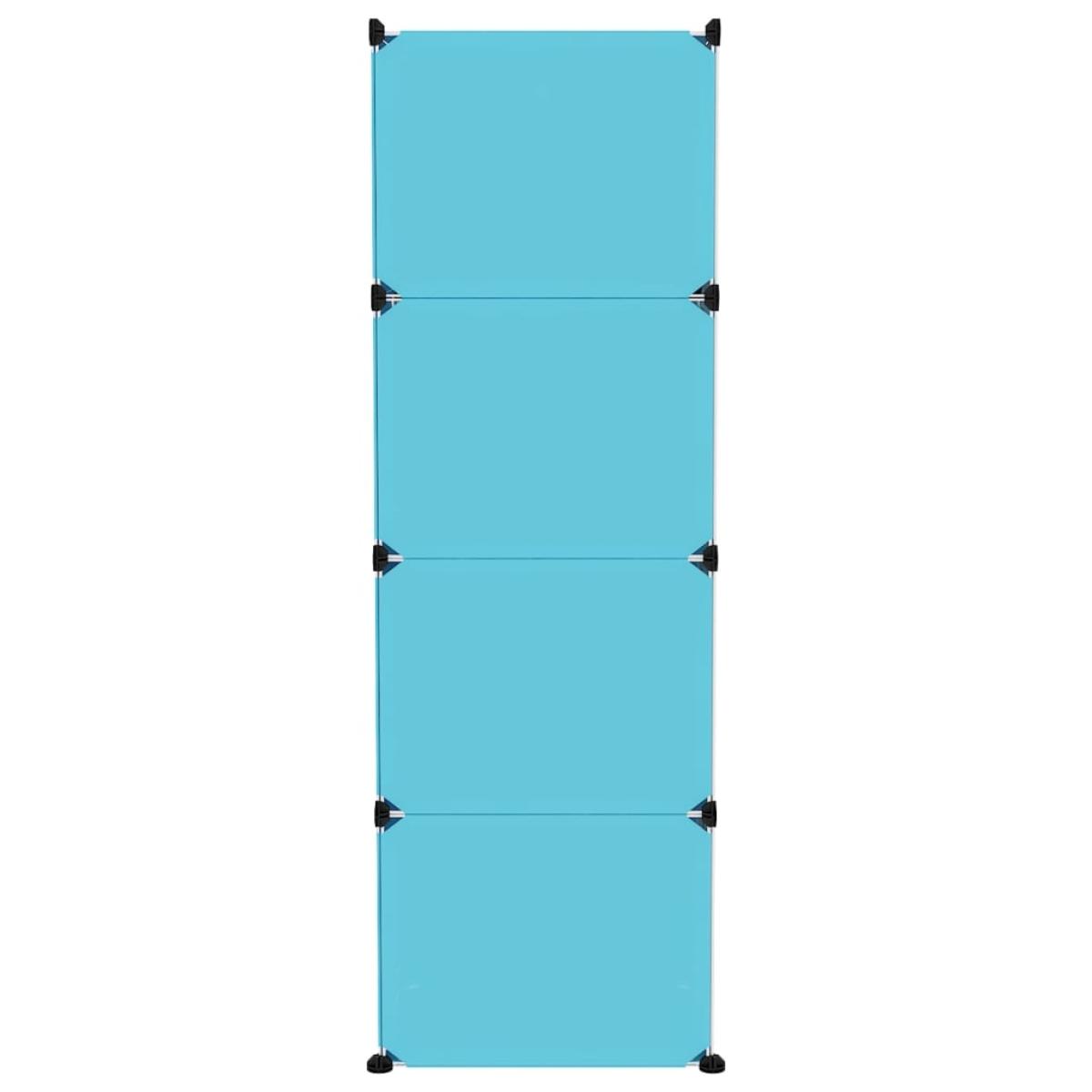 Estantería infantil de cubos con 12 compartimentos azul