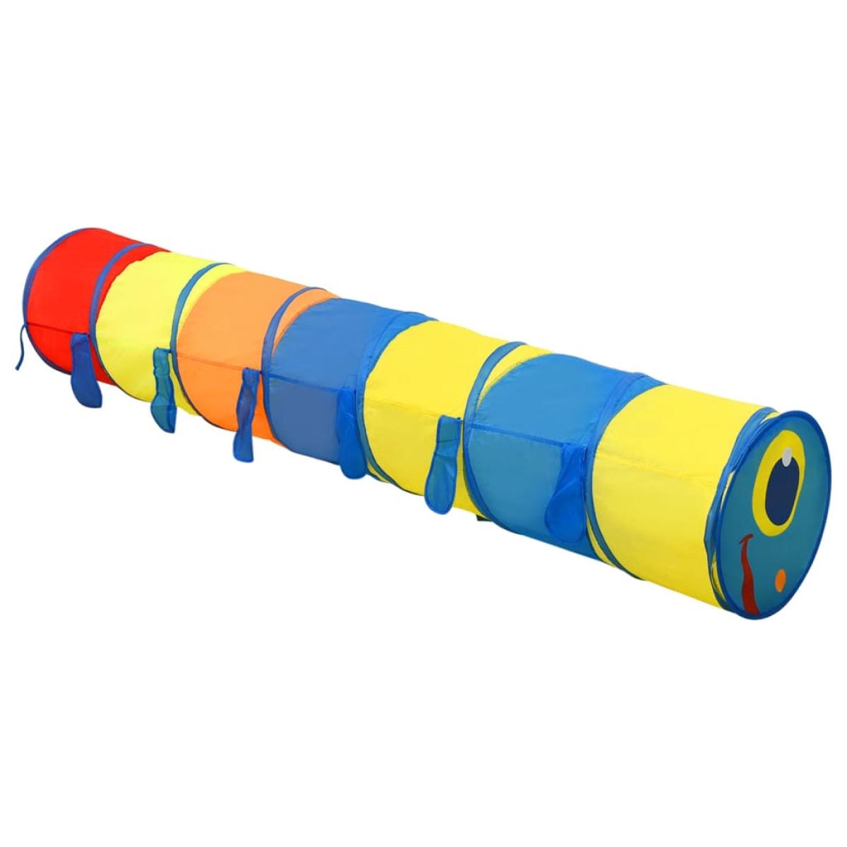 Túnel de juegos niños con 250 bolas poliéster multicolor 245 cm