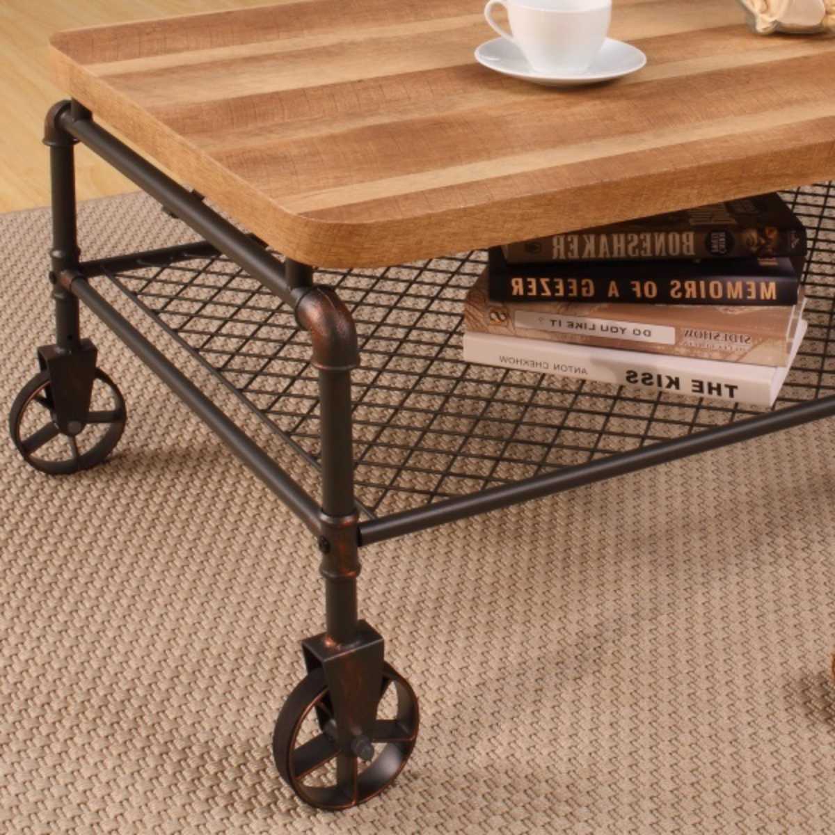 Mesa de centro industrial MATEO