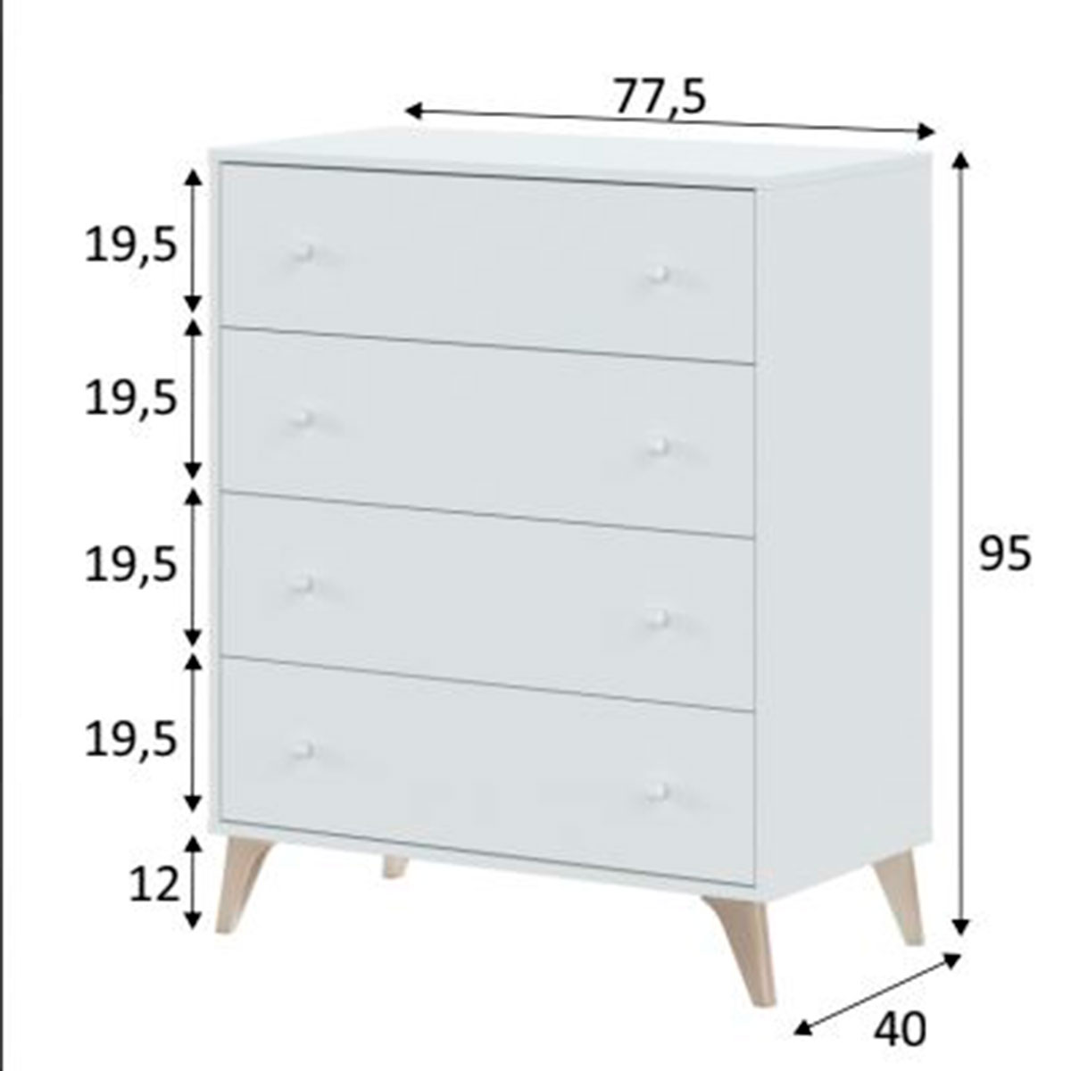 Cómoda para dormitorio DOLCE