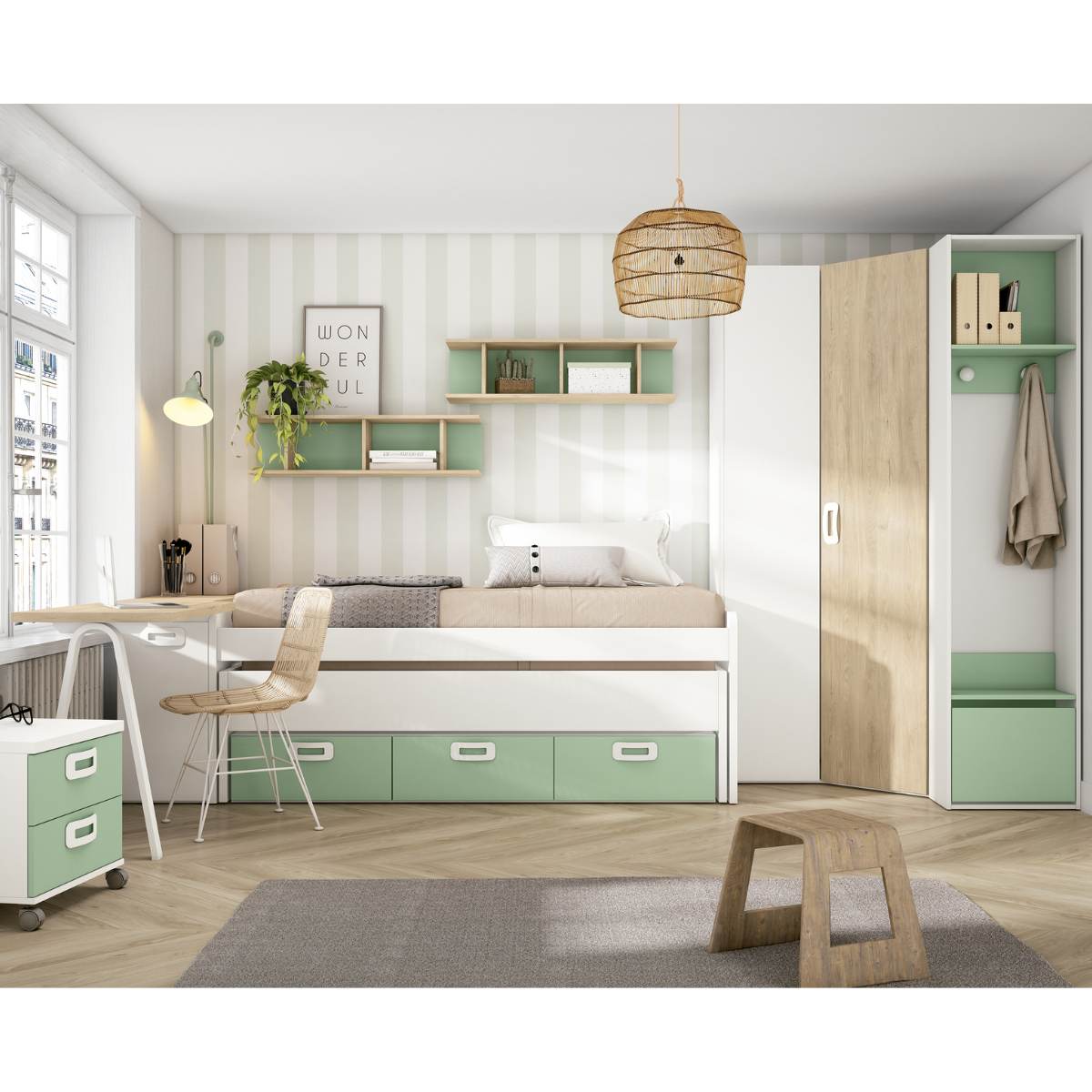 Cama compacto curvo JOVEN 167