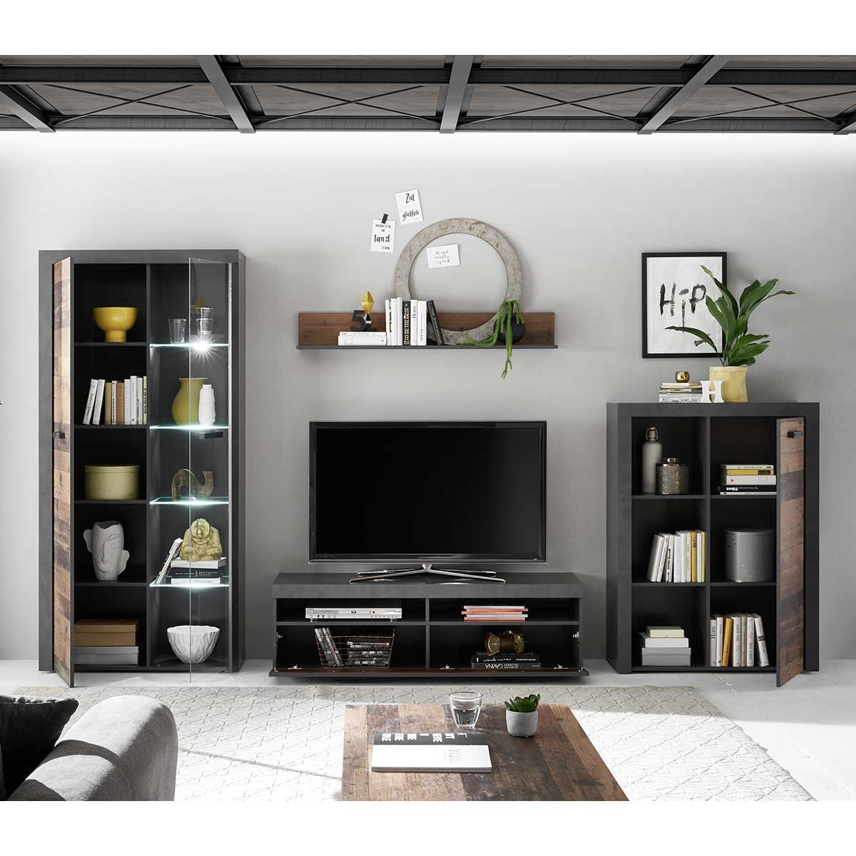 Mueble de salón con luces leds JON