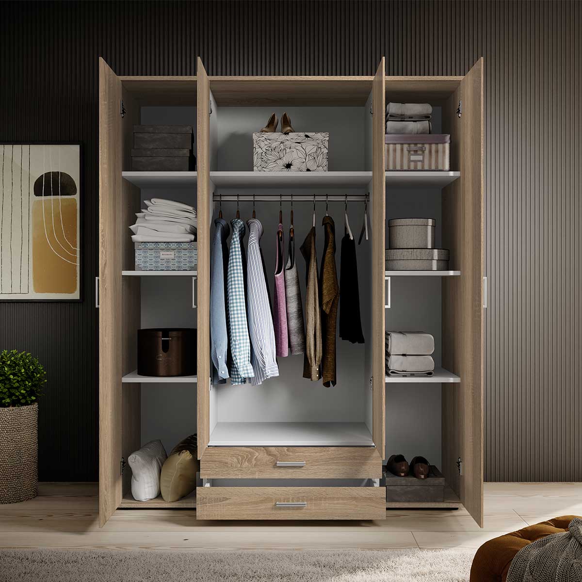 Armario 4 puertas batientes CARLA