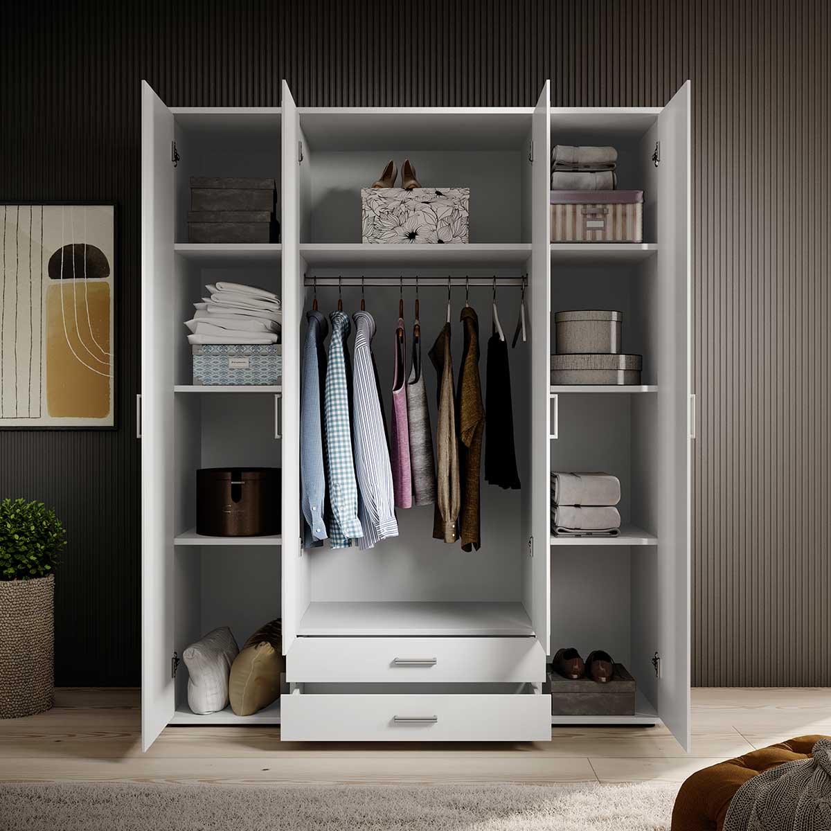 Armario 4 puertas batientes CARLA