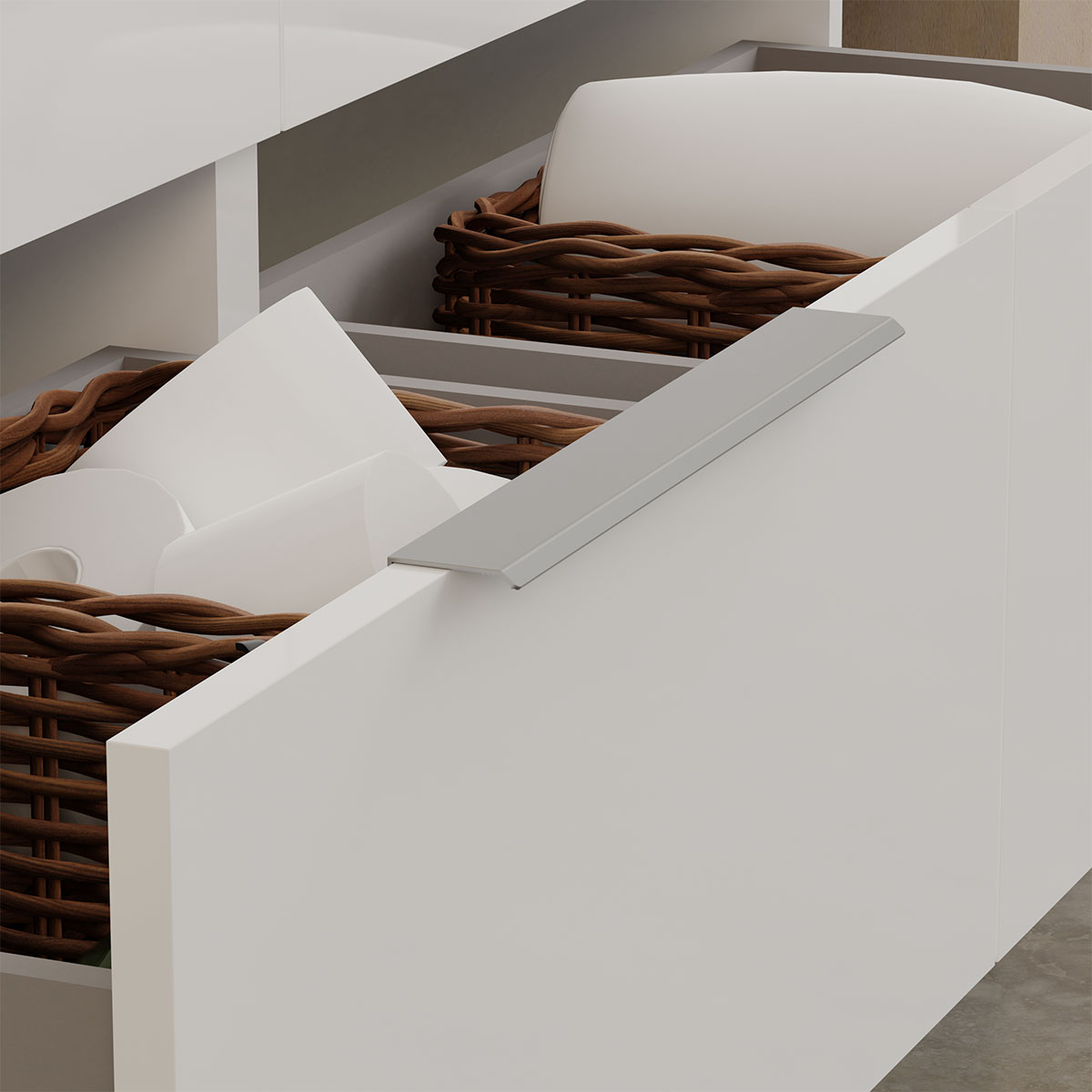 Mueble de baño blanco dos lavabos CAMEX