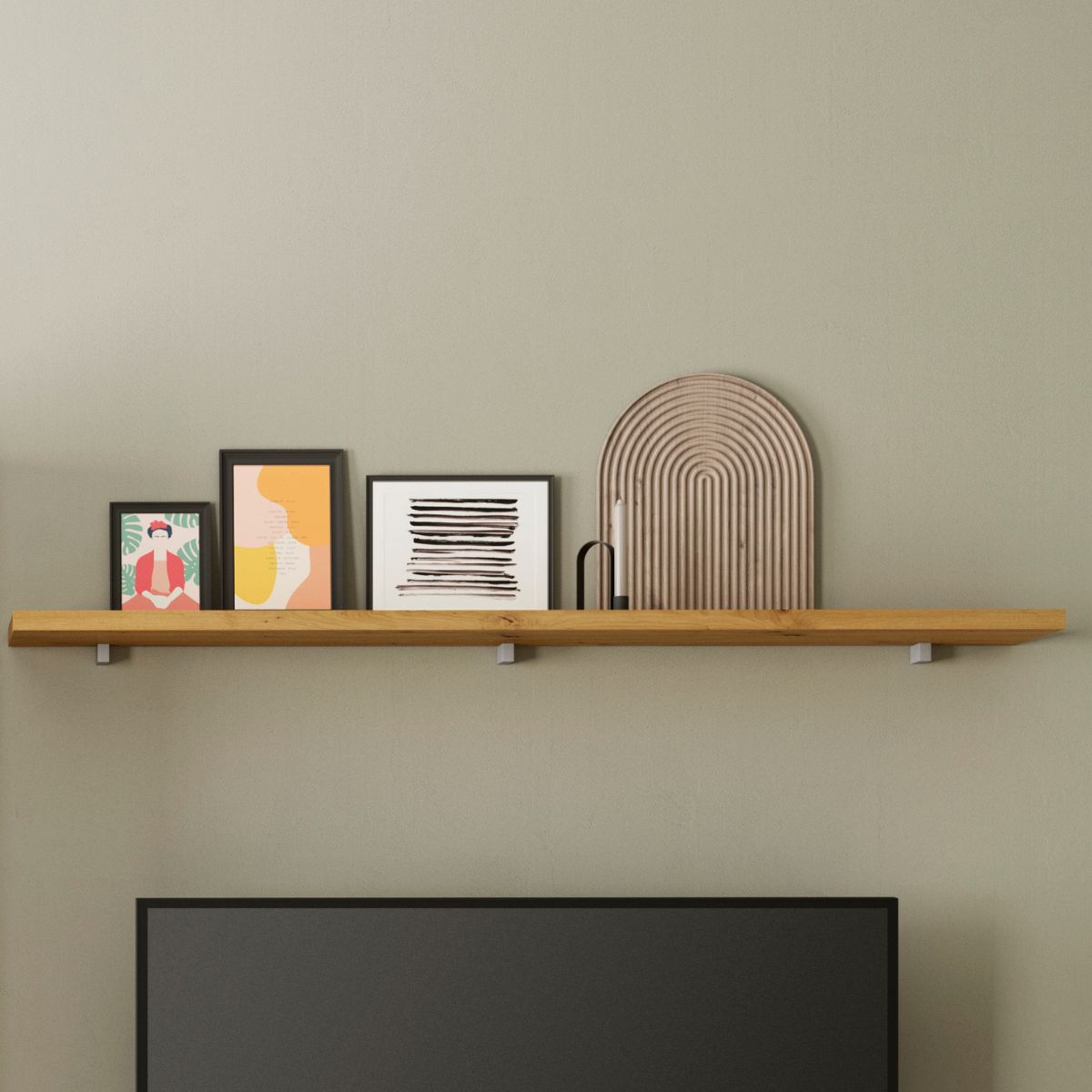 Composicion de salon 300x195x42 cm color polar y artisan MOZART 711