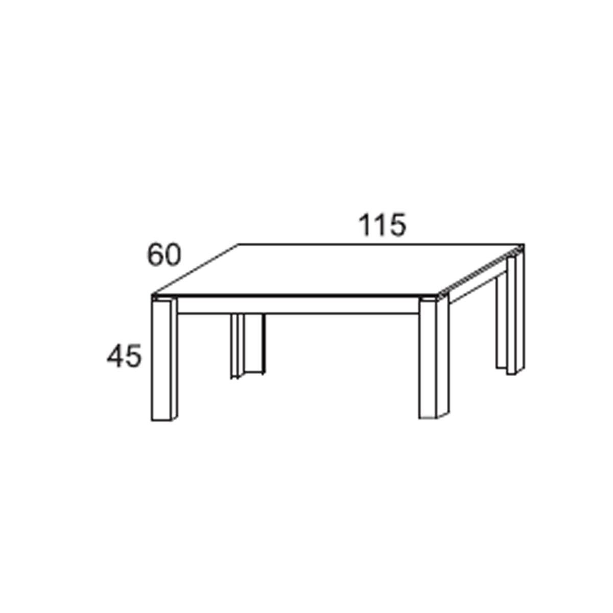 Mesa de centro fija SUCAN