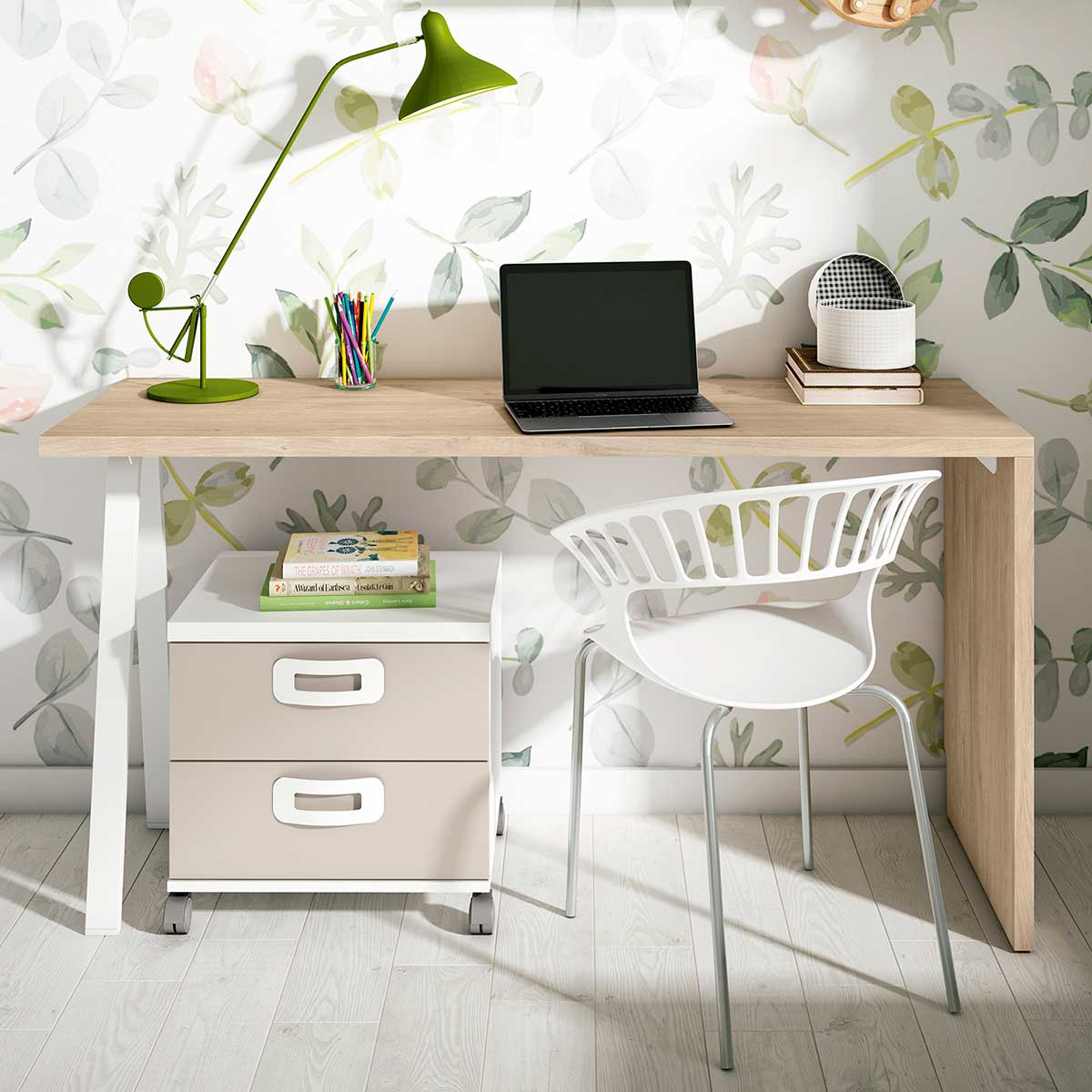 Mesa escritorio con estantes y mesita JOVEN 3