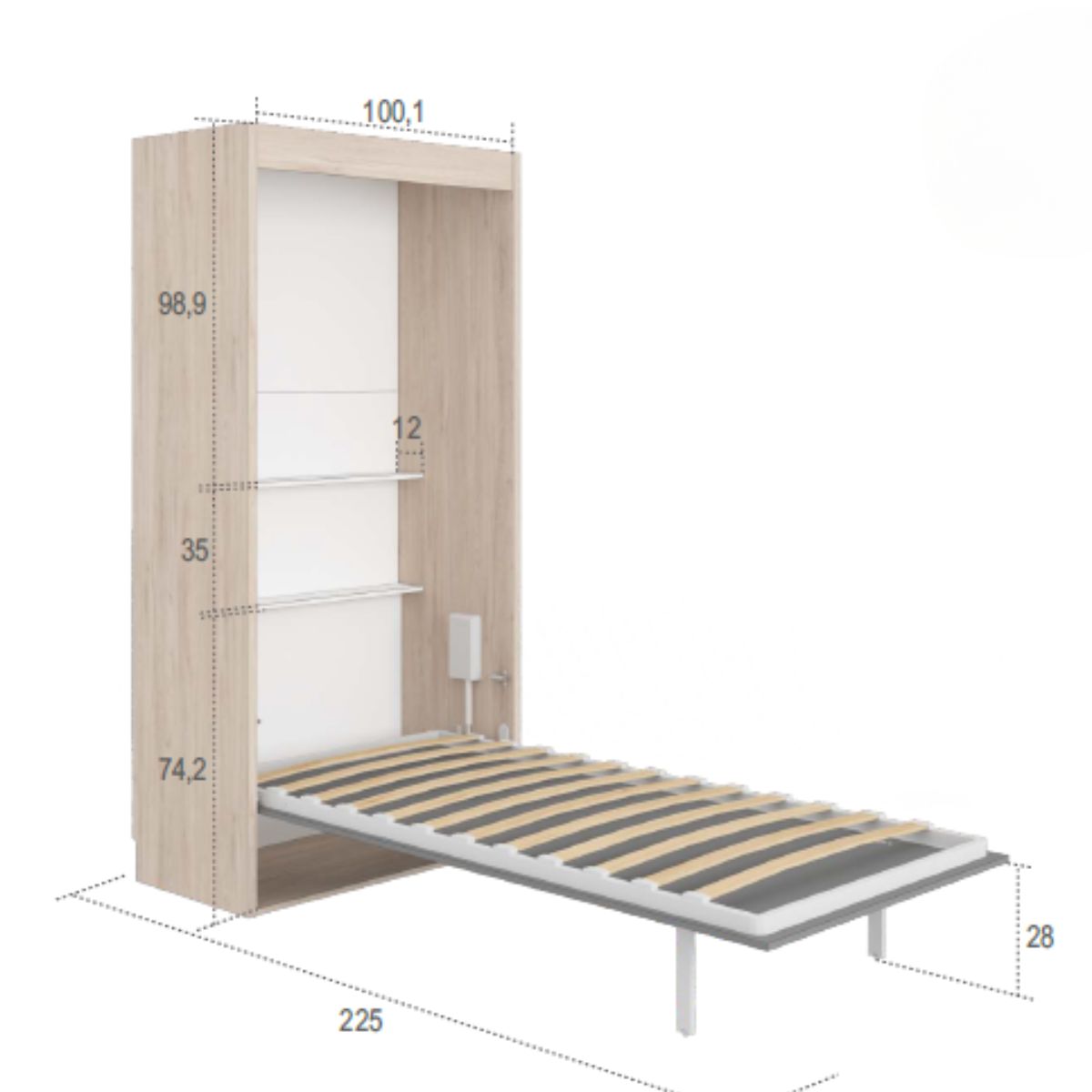 Cama abatible vertical JOVEN 30