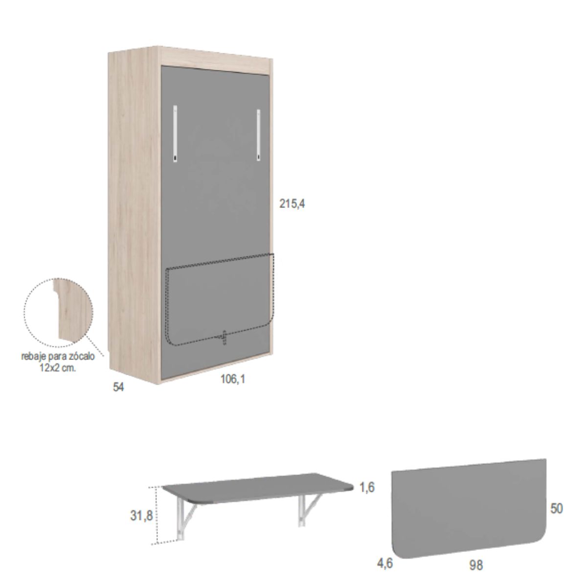 Cama abatible vertical JOVEN 30