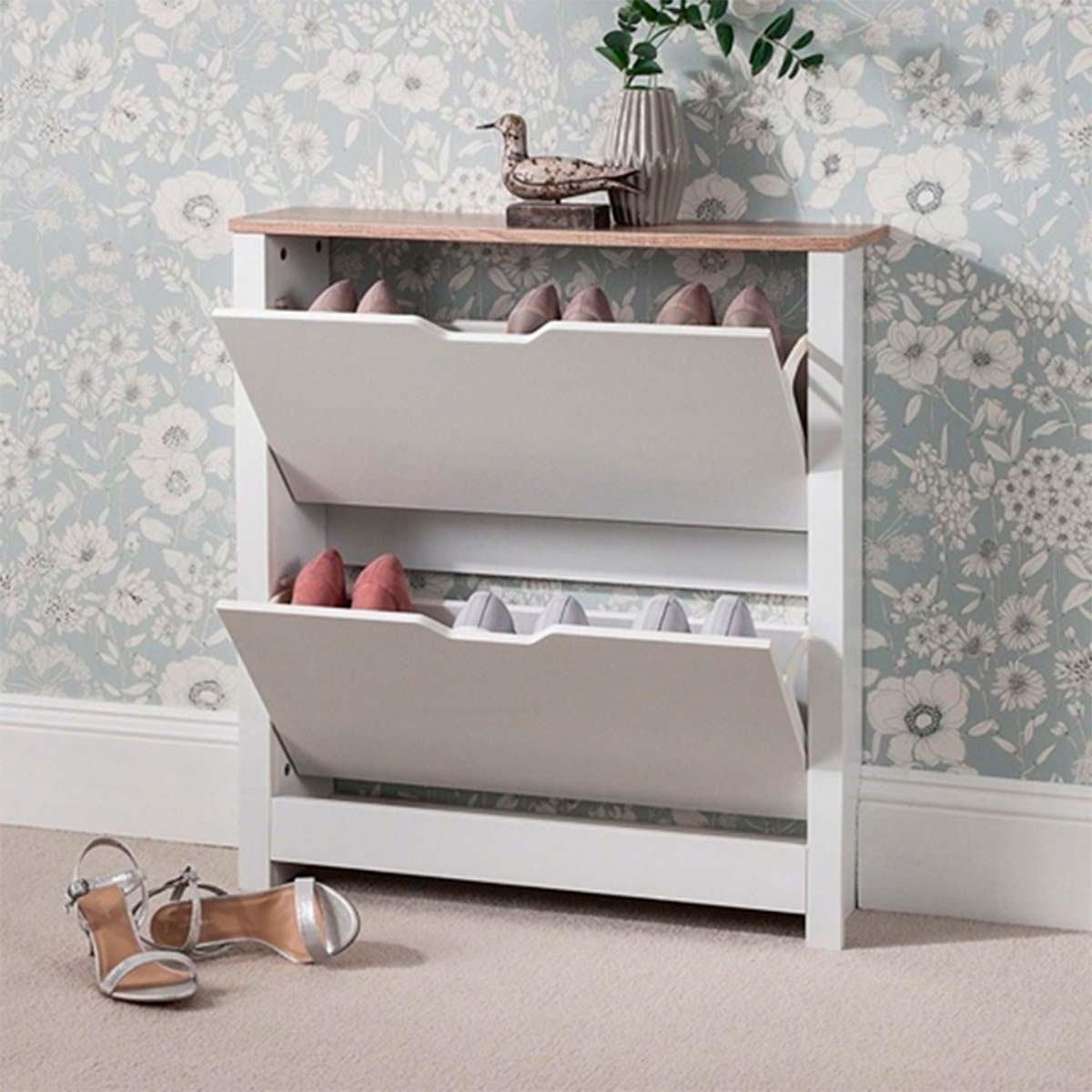 Zapatero 2 puertas blanco CROM