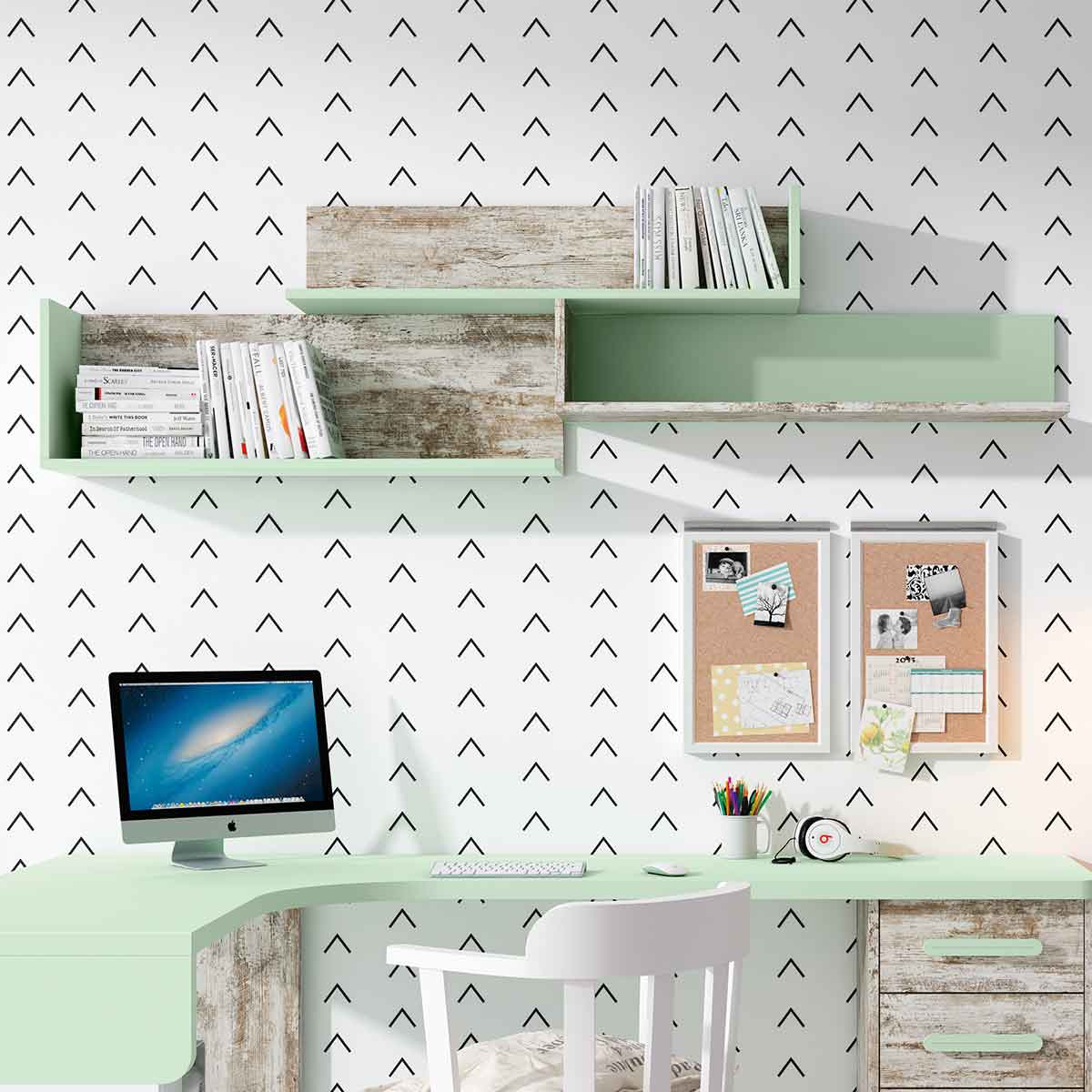 Conjunto estanterías de pared MIMET