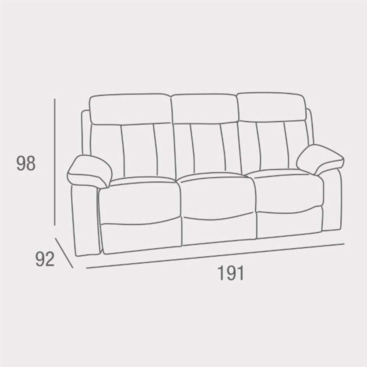 Sofá 3 plazas relax manual MODENA