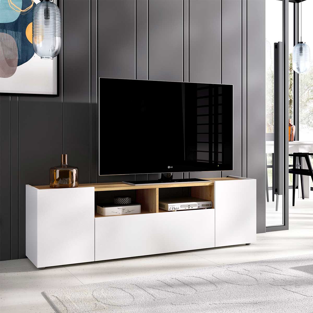 Mueble TV Cubic - Muebles Polque - Venta Online - Mueble tv moderno