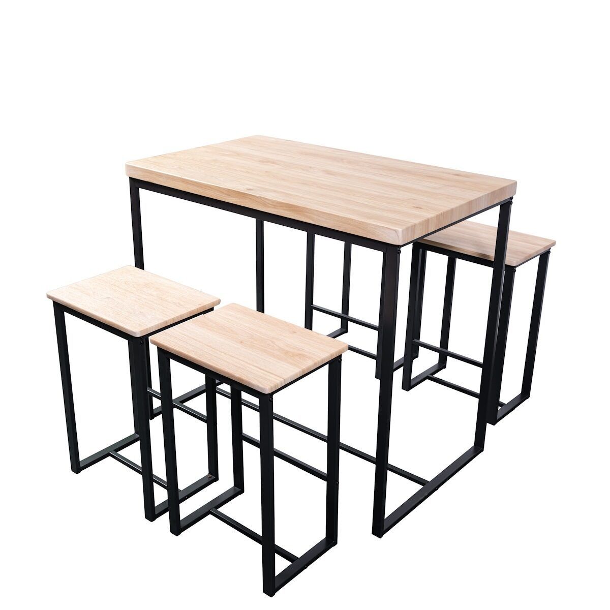 Conjunto mesa alta + 4 taburetes modelo NAGANO