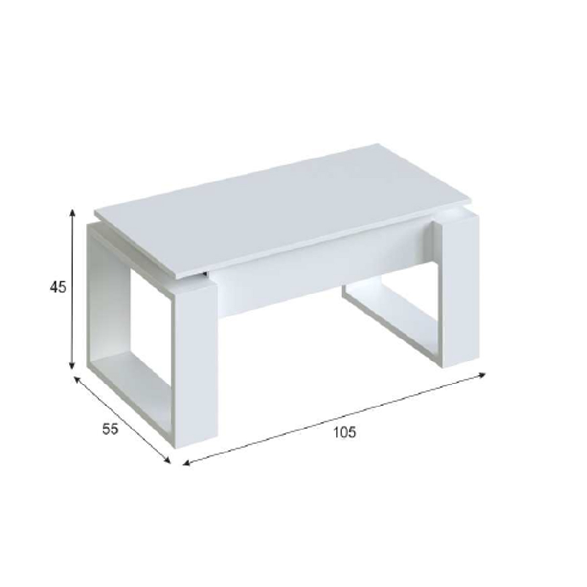 Mesa de centro elevable NODA