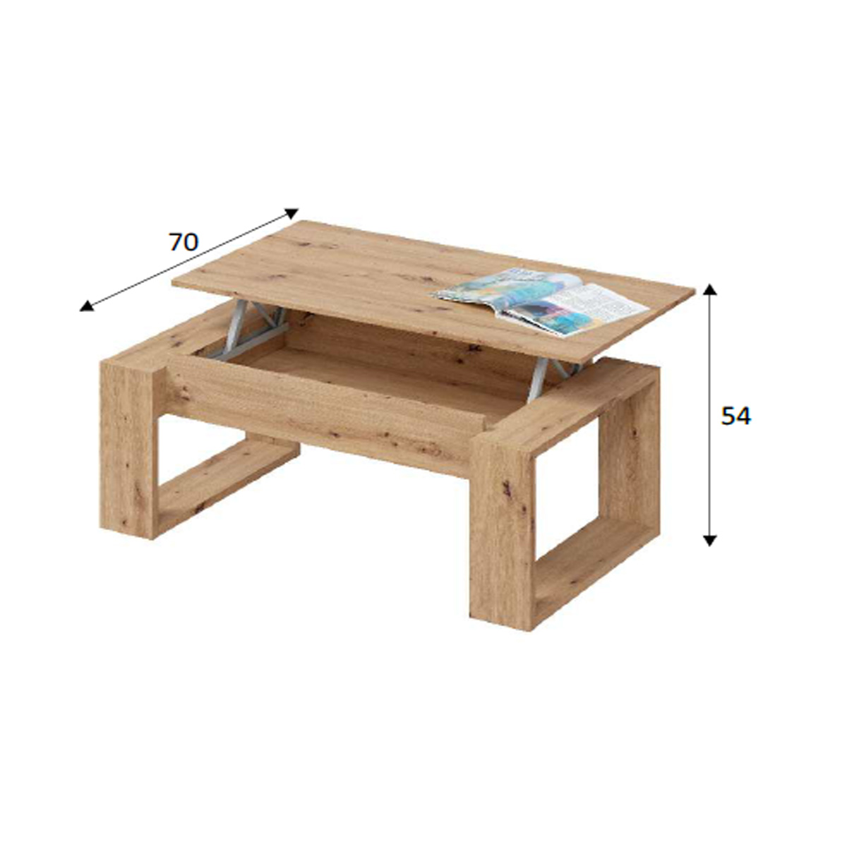 Mesa de centro elevable NODA