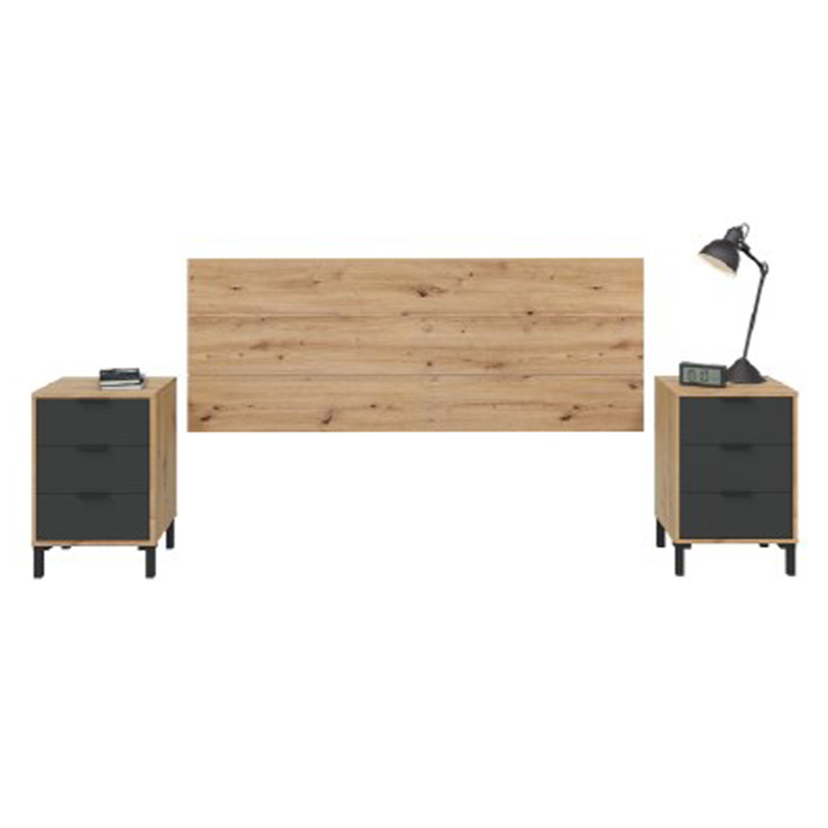 Cabecero y mesitas SERBIN