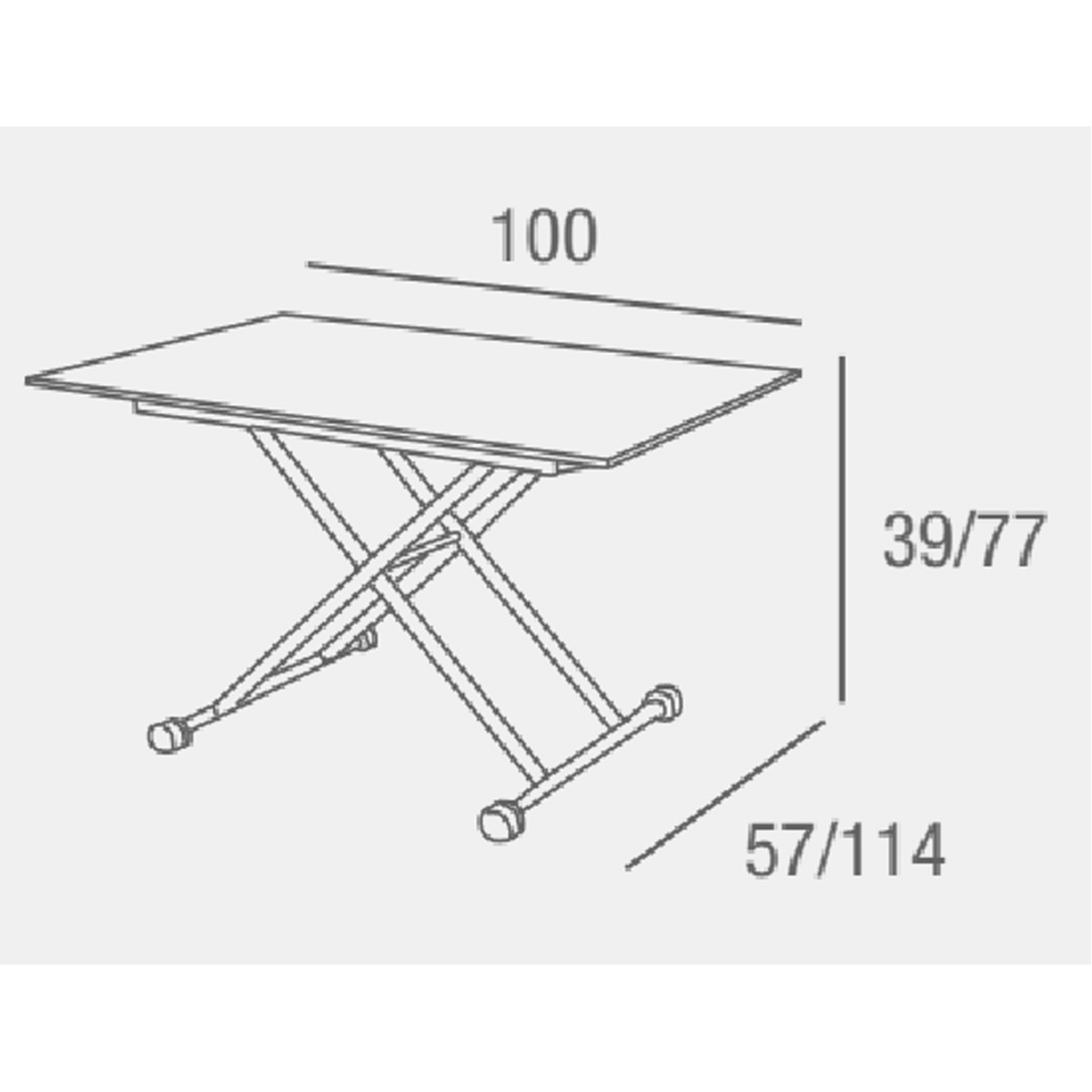 Mesa centro extensible y elevable ESKEL