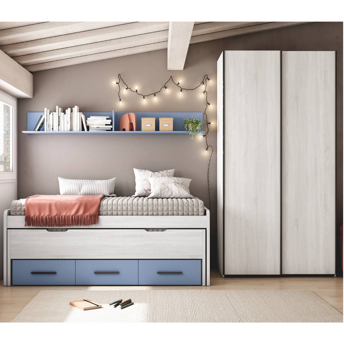 Cama compacta con cajones LOBBY 952