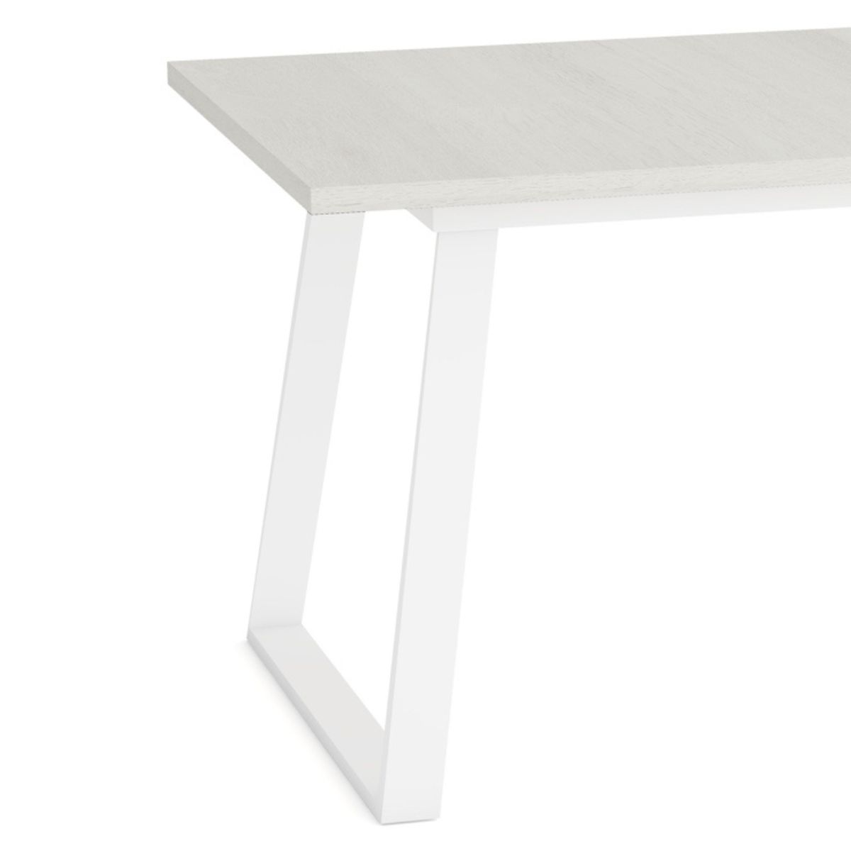 Mesa comedor pata metálica trapecio blanca EINAR