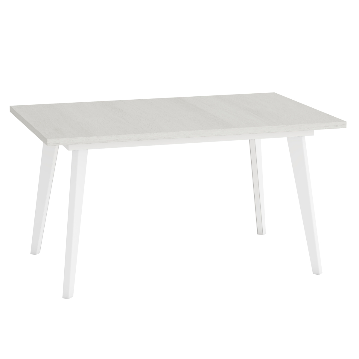 Mesa comedor pata metálica inclinada blanca EINAR