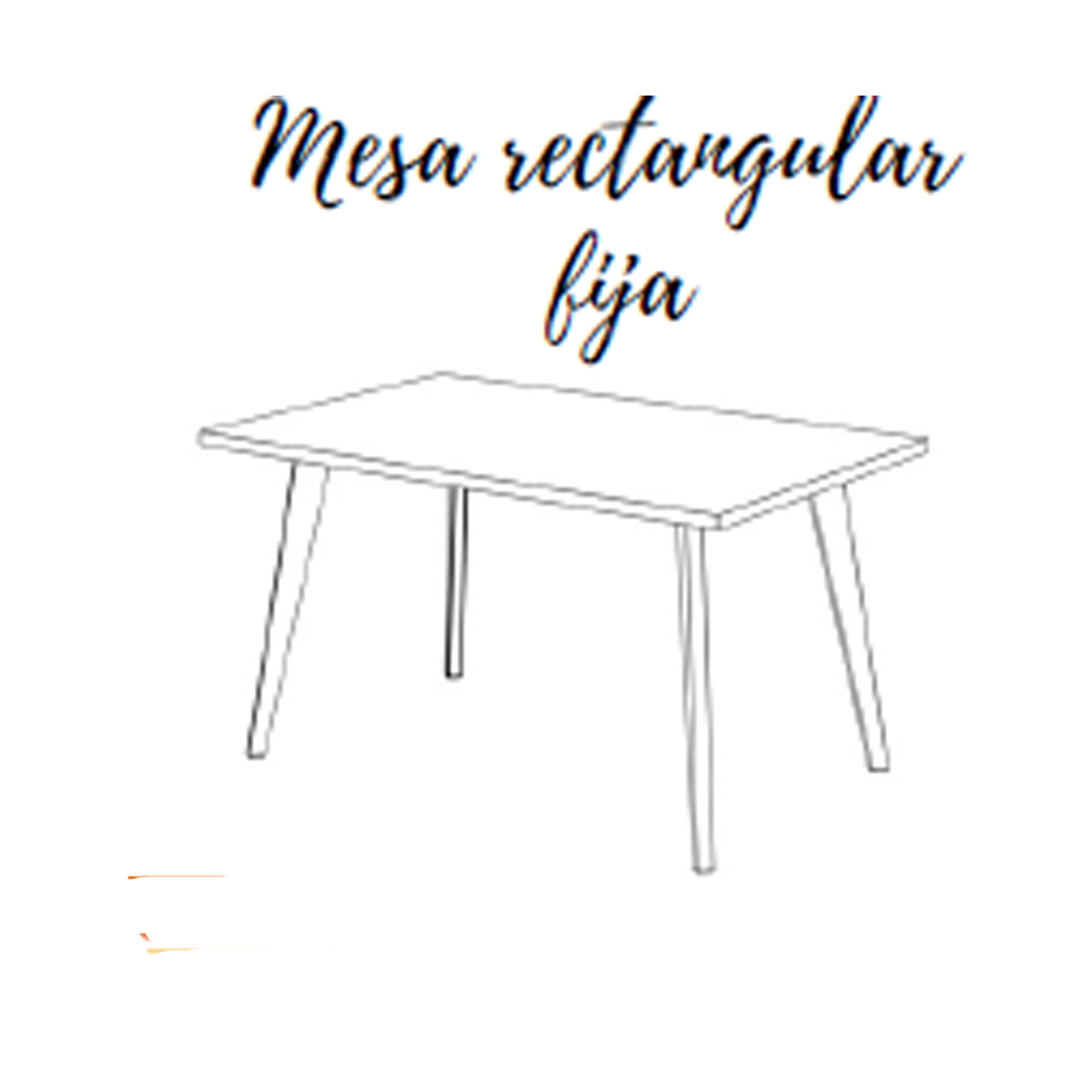 Mesa comedor pata metálica inclinada blanca EINAR