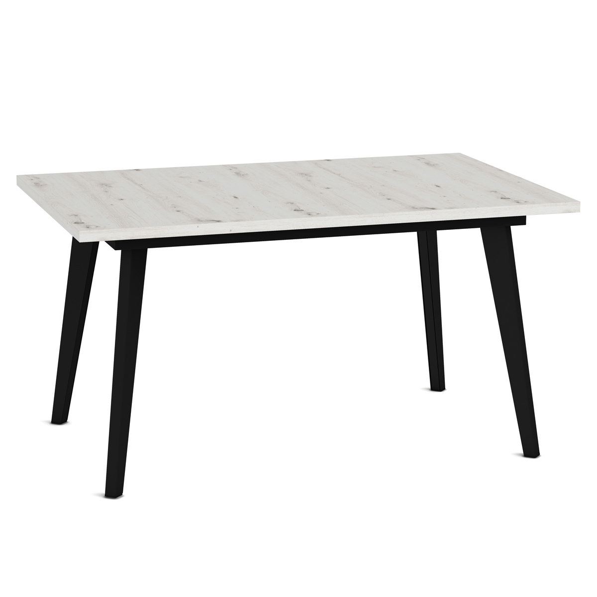 Mesa comedor pata metálica inclinada negra EINAR