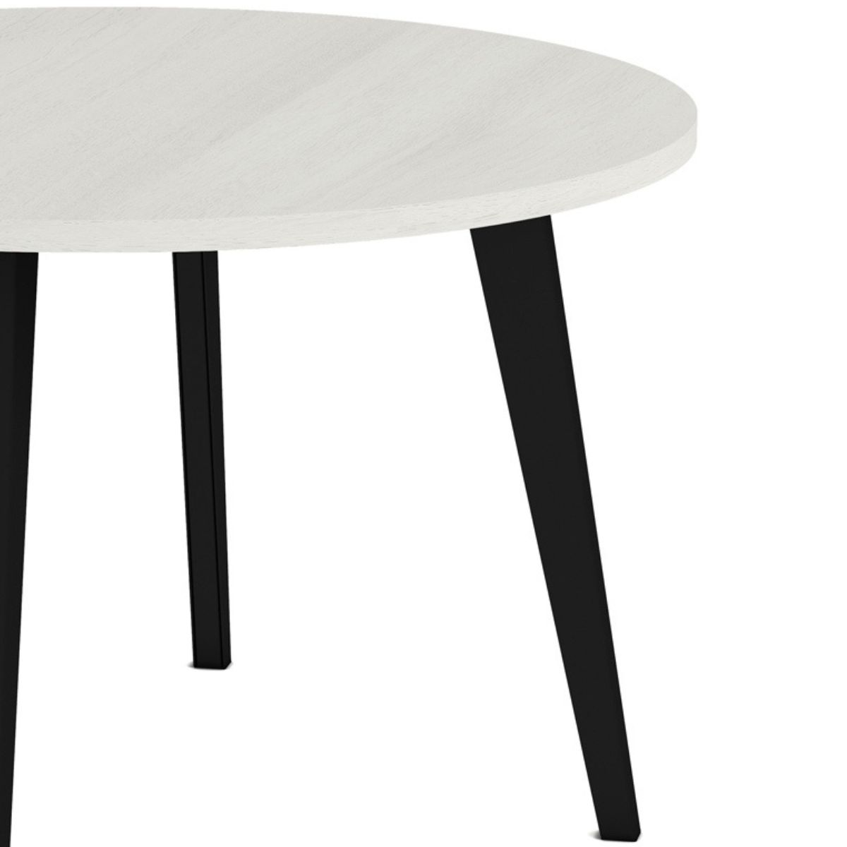 Mesa comedor redonda pata metalica inclinada negra OSNEL 815