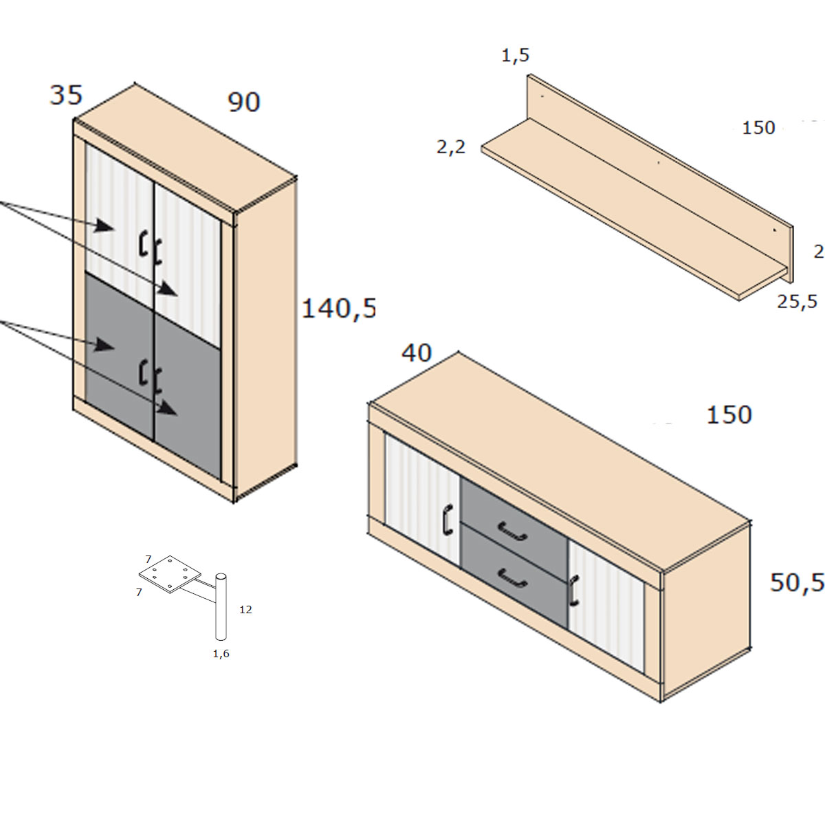 Composición salón MARAN 32