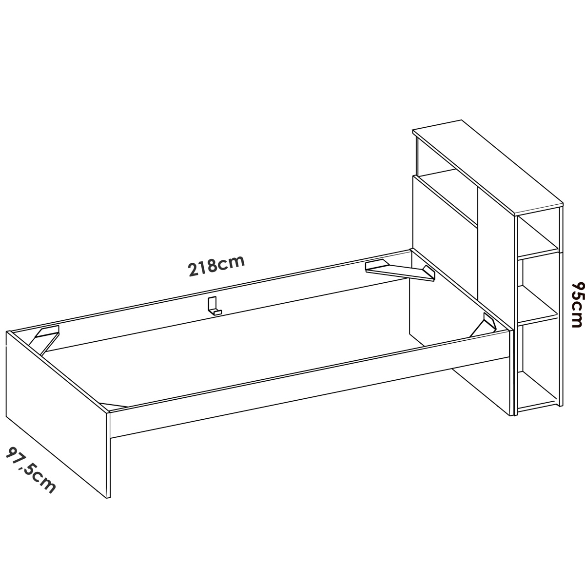 Cama blanca CLIFF