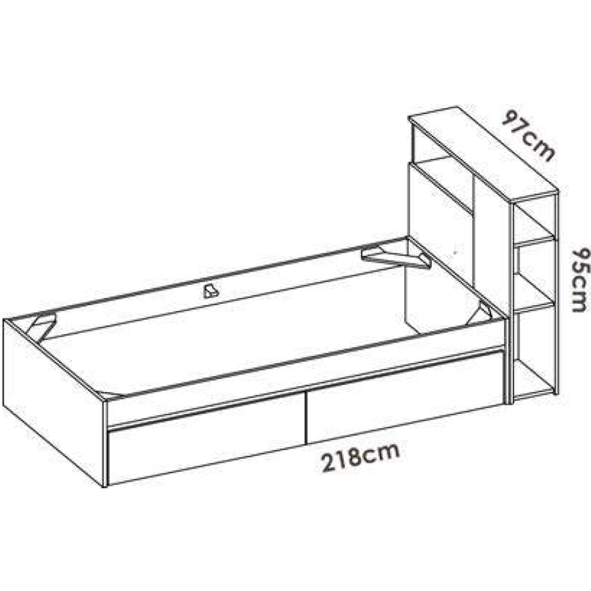 Cama nido 2 cajones CLIFF